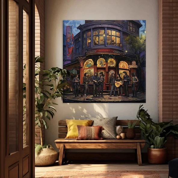 Geceye Melodi Kanvas Tablo ürün görseli