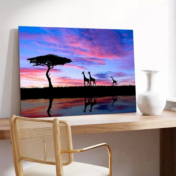 Afrika Manzarası Kanvas Tablo - Resim 3