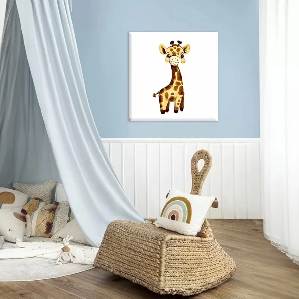 Uzun Boylu Zürafa Kanvas Tablo ürün görseli