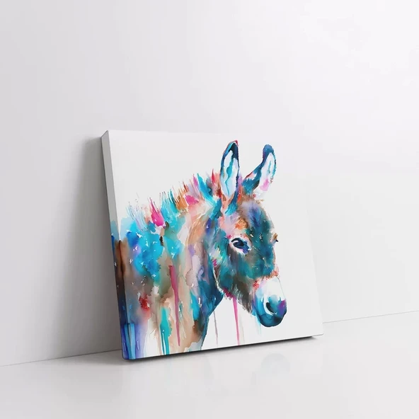 Kahverengi Eşek Kanvas Tablo - Resim 2