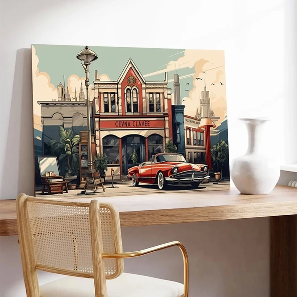 Şehir Silueti Kanvas Tablo - Resim 3