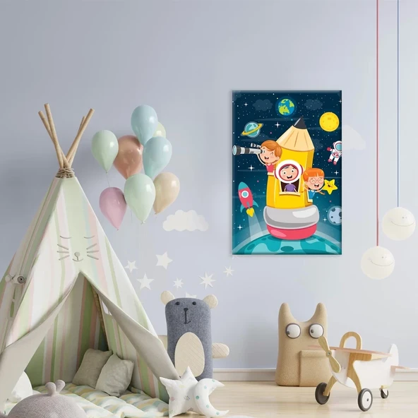 Yıldızlar Arasında Uçuş Kanvas Tablo ürün görseli