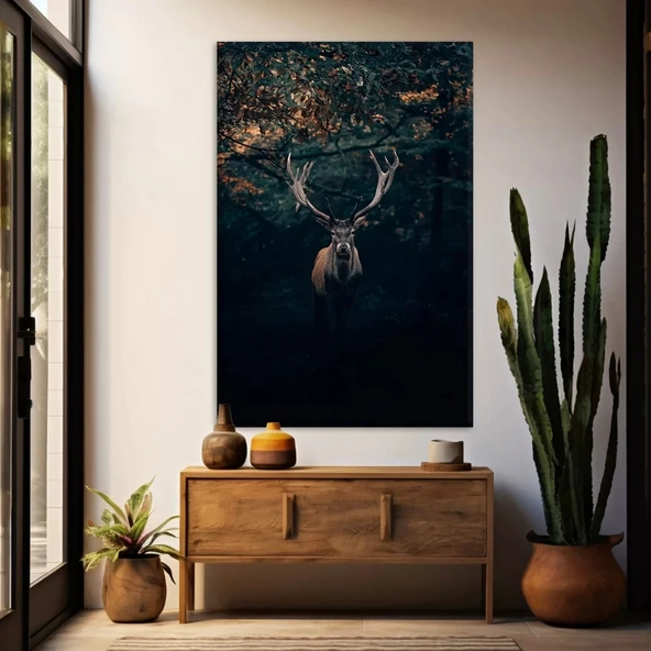Ormandaki Geyik Kanvas Tablo ürün görseli