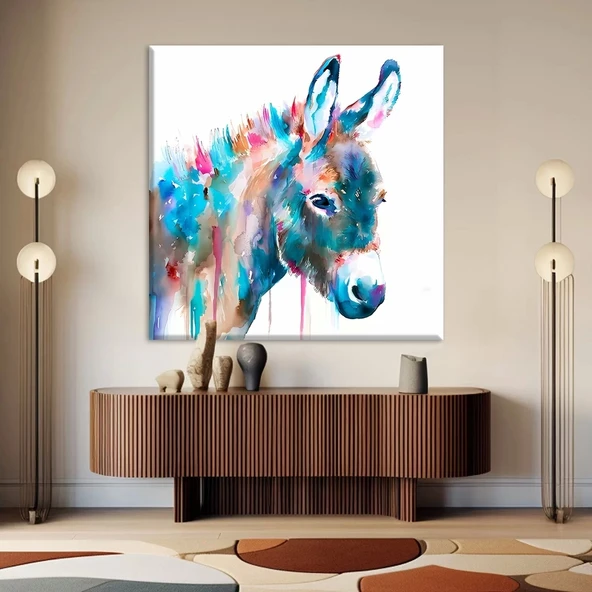 Kahverengi Eşek Kanvas Tablo ürün görseli