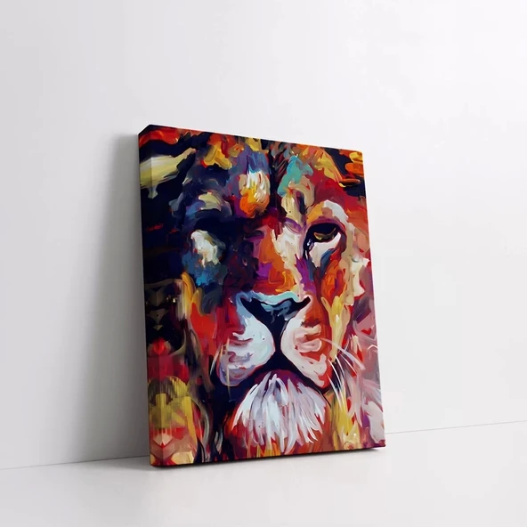 Göz Kamaştırıcı Aslan Kanvas Tablo - Resim 2