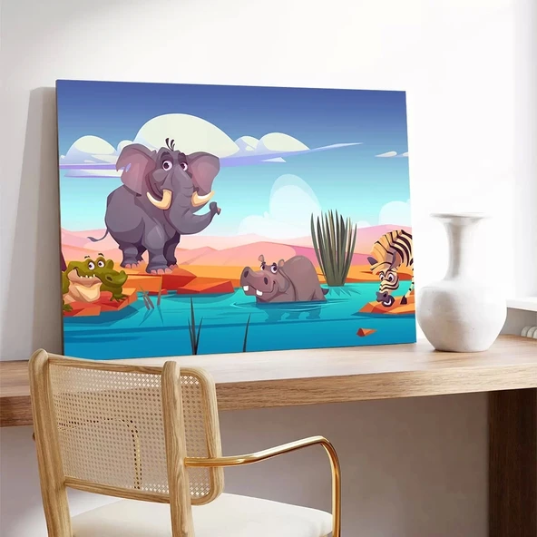 Dostların Su Banyosu Kanvas Tablo - Resim 3