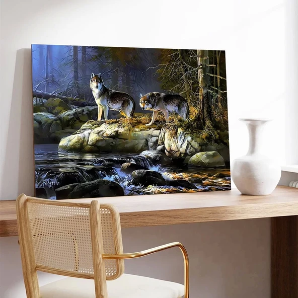 Kurt Ailesi Kanvas Tablo - Resim 3