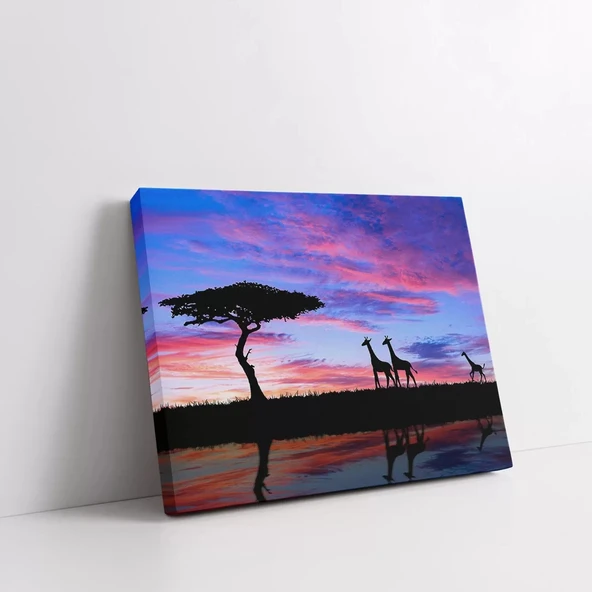 Afrika Manzarası Kanvas Tablo - Resim 2