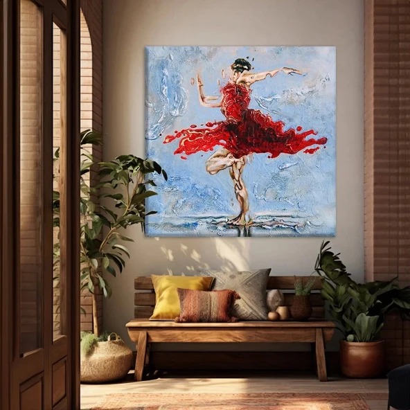 Kırmızı Tutku Kanvas Tablo ürün görseli