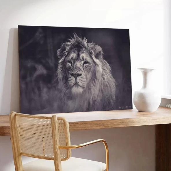 Aslan Portresi Kanvas Tablo - Resim 3