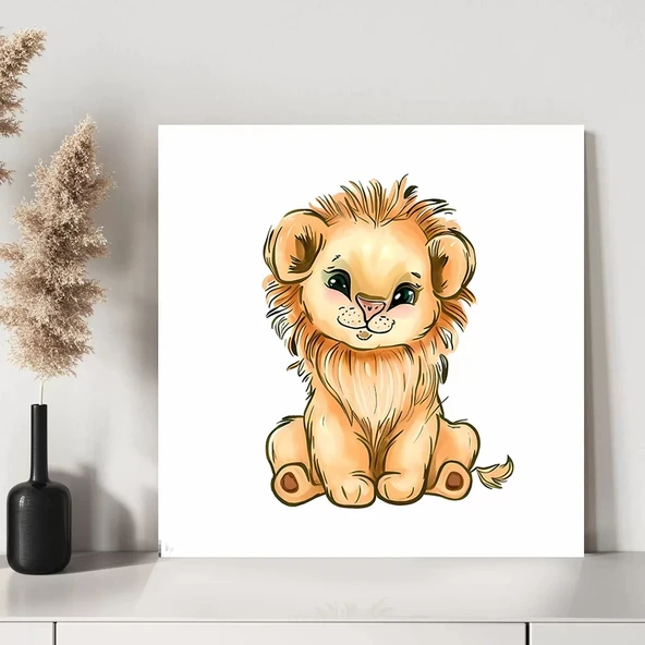 Aslan Yavrusu Kanvas Tablo - Resim 3
