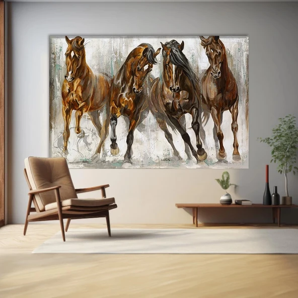 Yabani Atlar Kanvas Tablo ürün görseli