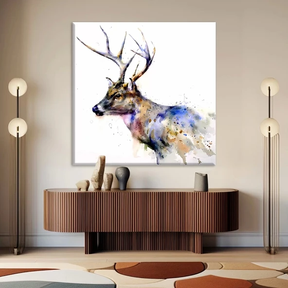 Geyikli Büküm Kanvas Tablo ürün görseli