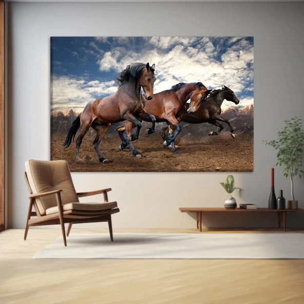 Vahşi Atlar Kanvas Tablo ürün görseli