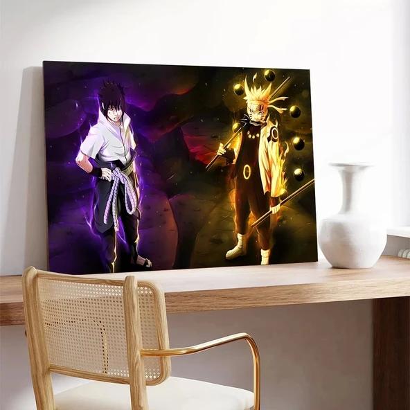 Naruto Ve Sasuke Kanvas Tablo - Resim 2