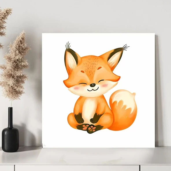 Meraklı Tilki Kanvas Tablo - Resim 3