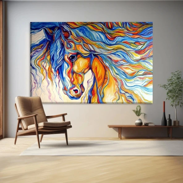 At Figürleri Kanvas Tablo ürün görseli