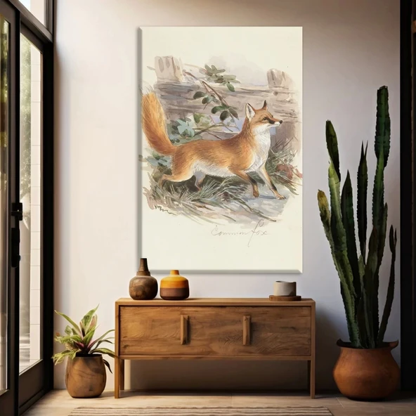 Koşan Tilki Kanvas Tablo ürün görseli