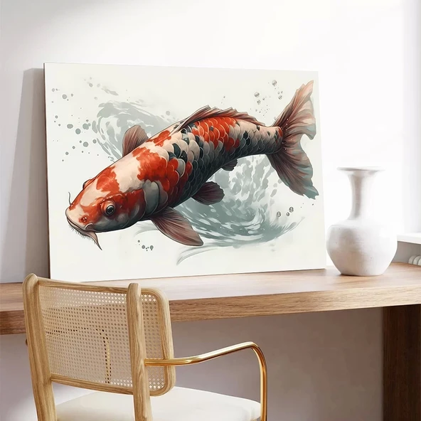 Koi Balığı Kanvas Tablo - Resim 3