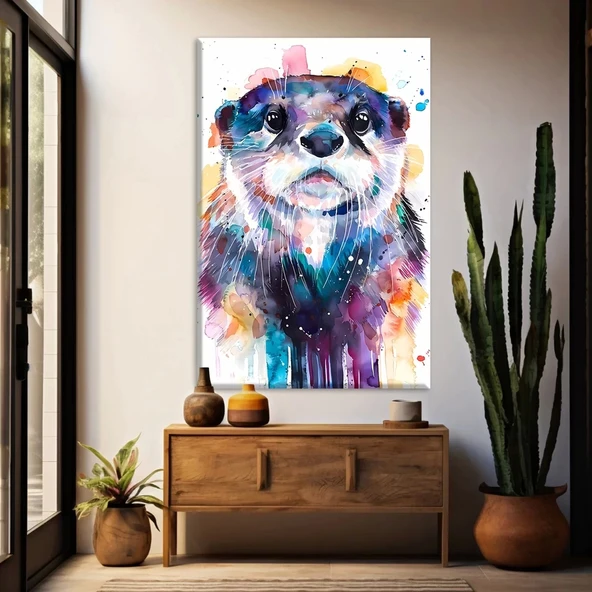 Hüzünlü Su Samuru Kanvas Tablo ürün görseli