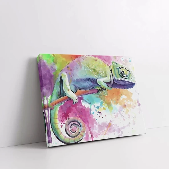 Kamelyonun Renk Dansı Kanvas Tablo - Resim 2