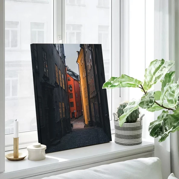 Daracık Yol Kanvas Tablo - Resim 3