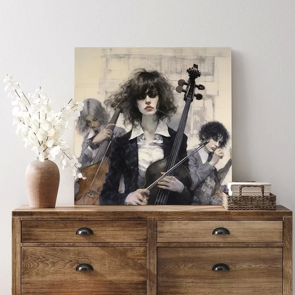 Dağılan Orkestra Kanvas Tablo - Resim 2