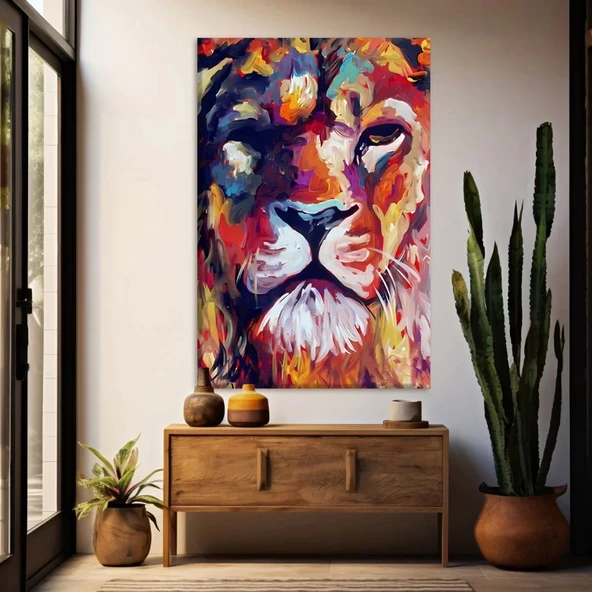 Göz Kamaştırıcı Aslan Kanvas Tablo ürün görseli