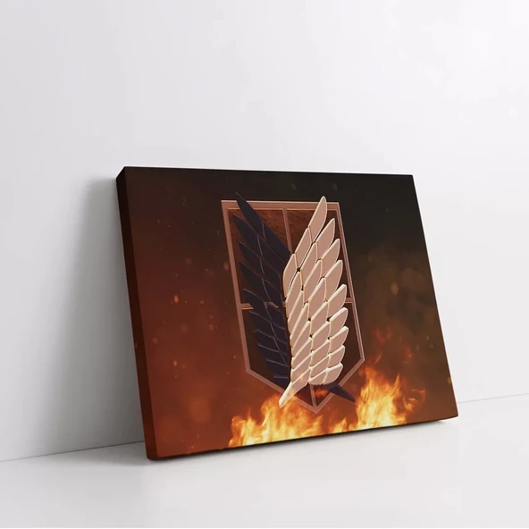 Attack On Titan Logo Kanvas Tablo - Resim 2