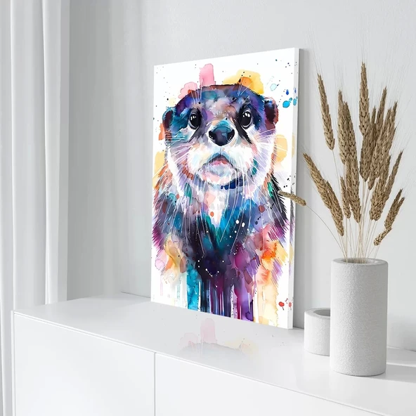 Hüzünlü Su Samuru Kanvas Tablo - Resim 3