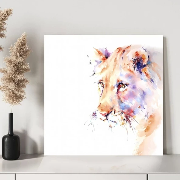 Renklerin Hakimi Aslan Kanvas Tablo - Resim 3