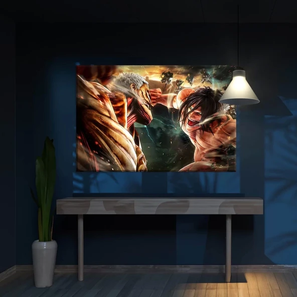 Attack On Titan Devler Logo Kanvas Tablo ürün görseli