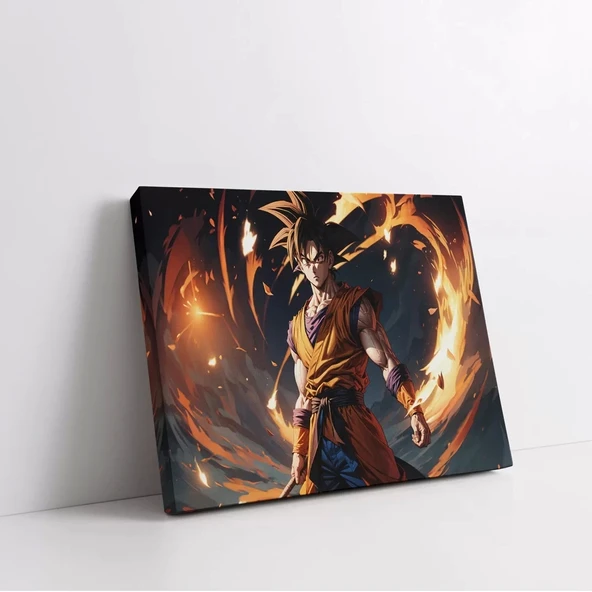 Dragon Ball Ateşler Kanvas Tablo - Resim 2