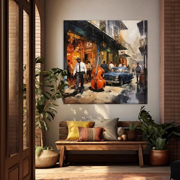 Sokak Senfonisi Kanvas Tablo ürün görseli