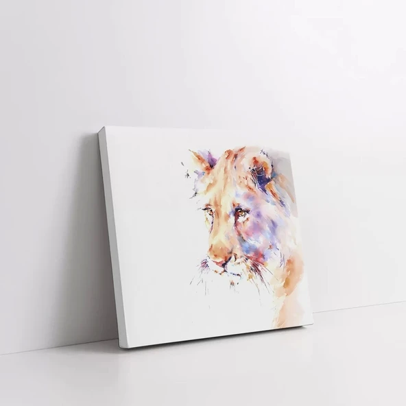 Renklerin Hakimi Aslan Kanvas Tablo - Resim 2