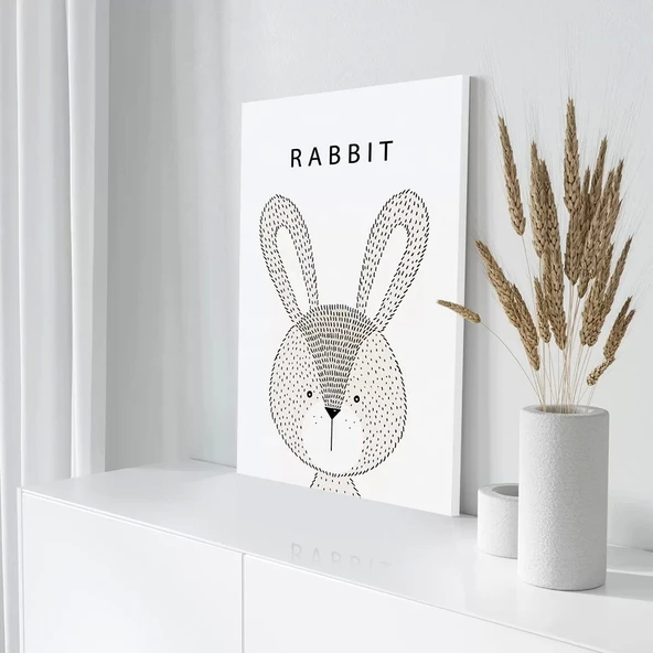 Tavşanın Sessiz Dünyası Kanvas Tablo - Resim 3