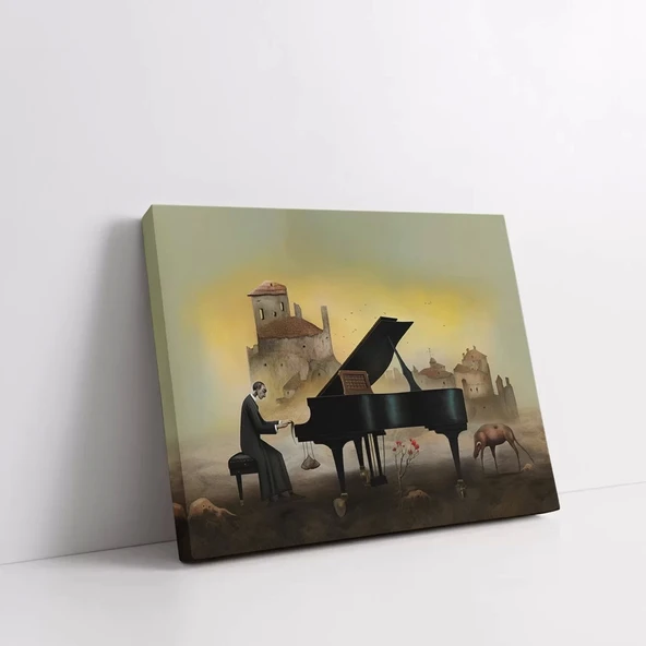 Sokak Sanatçısı Kanvas Tablo - Resim 3