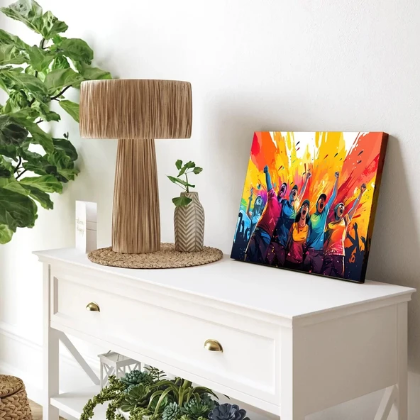 Müziğin Rengi Kanvas Tablo - Resim 2