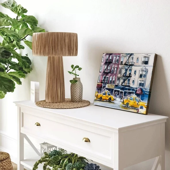 Şehir Sokakları Yatay Kanvas Tablo ürün görseli