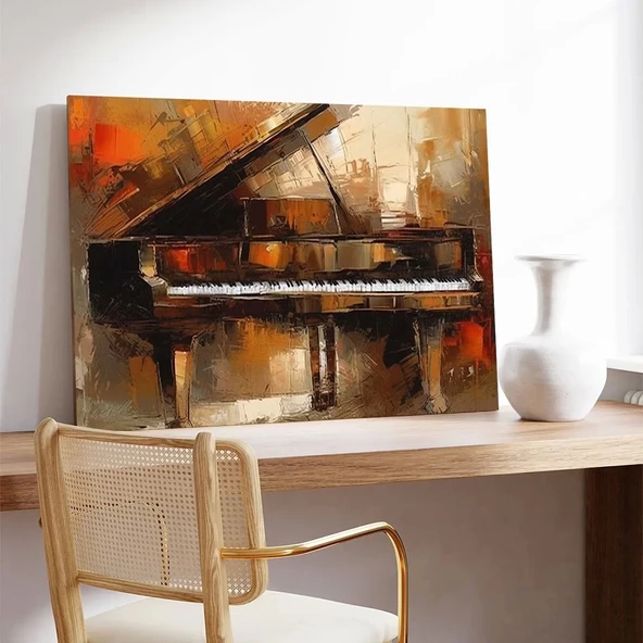 Yalnız Piyano Kanvas Tablo - Resim 2