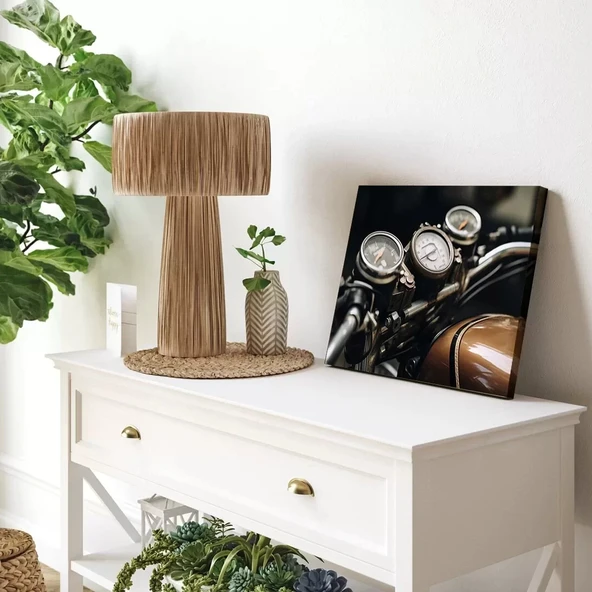 Motosiklet Gösterge Yatay Kanvas Tablo ürün görseli