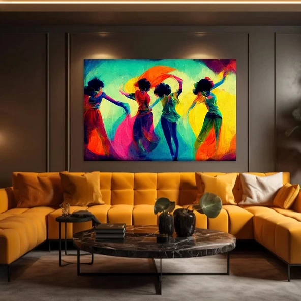 Dans Eden Renkler Kanvas Tablo ürün görseli