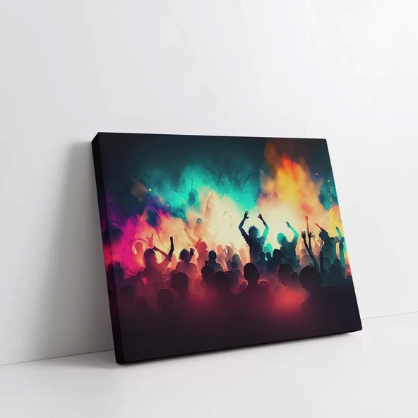 Neon Dansçılar Kanvas Tablo - Resim 3