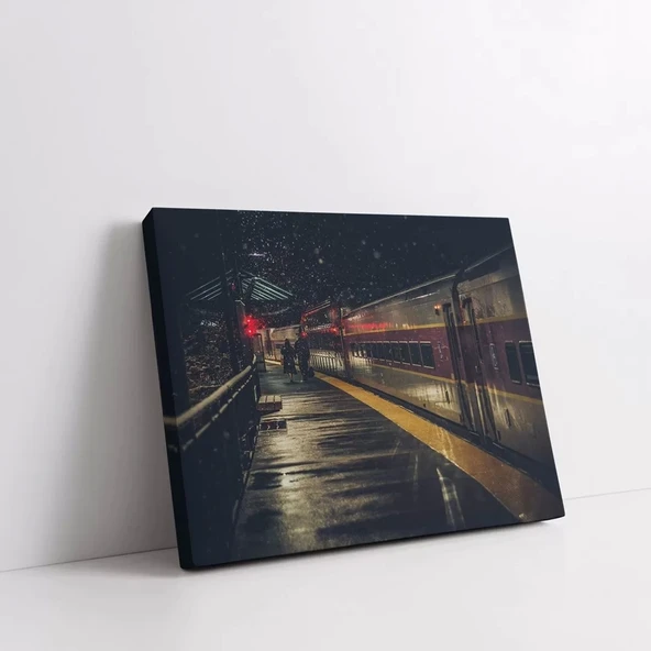 Gece Metro Yatay Kanvas Tablo - Resim 2