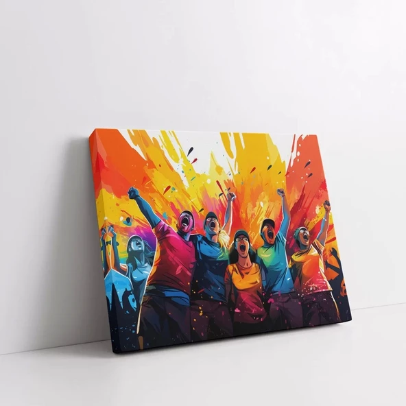 Müziğin Rengi Kanvas Tablo - Resim 3