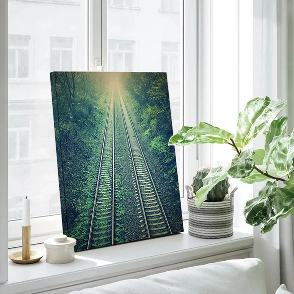 Orman Yolu Dikey Kanvas Tablo ürün görseli