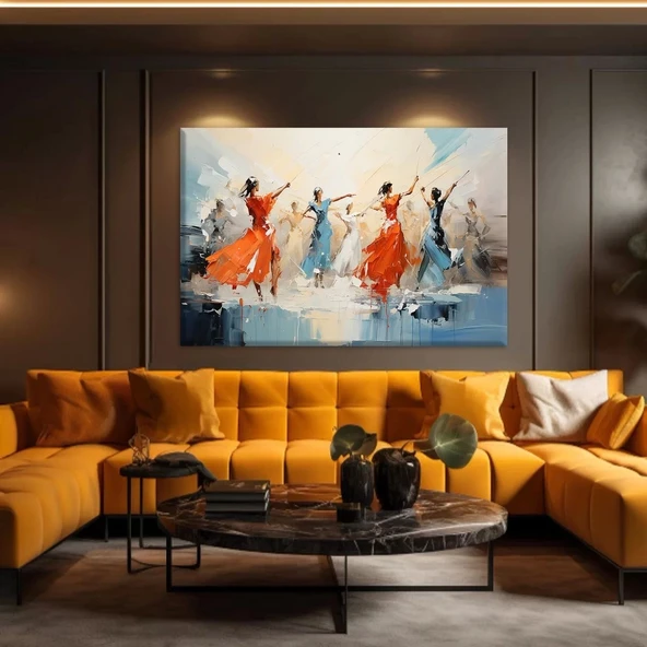 Melodik Dalgalar Kanvas Tablo ürün görseli