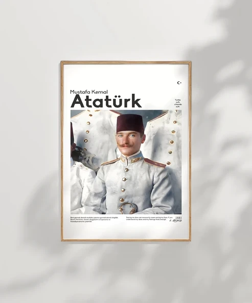 Çerçevesiz Poster Genç Subay Mustafa Kemal - 7