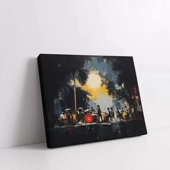 Orkestra Şöleni Kanvas Tablo - Resim 3