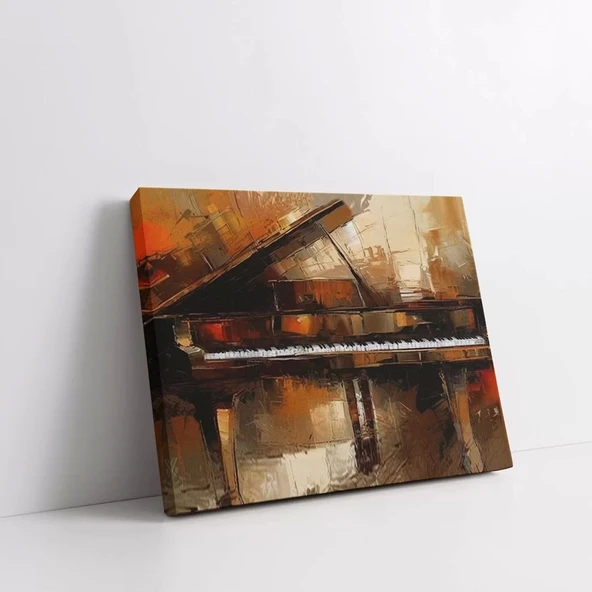 Yalnız Piyano Kanvas Tablo - Resim 3